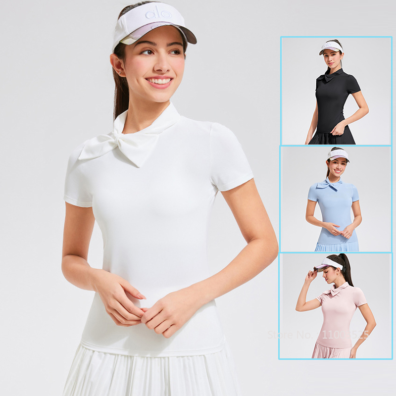 Golf Equipment Women - New Golf Clothing Women's Bow Collar