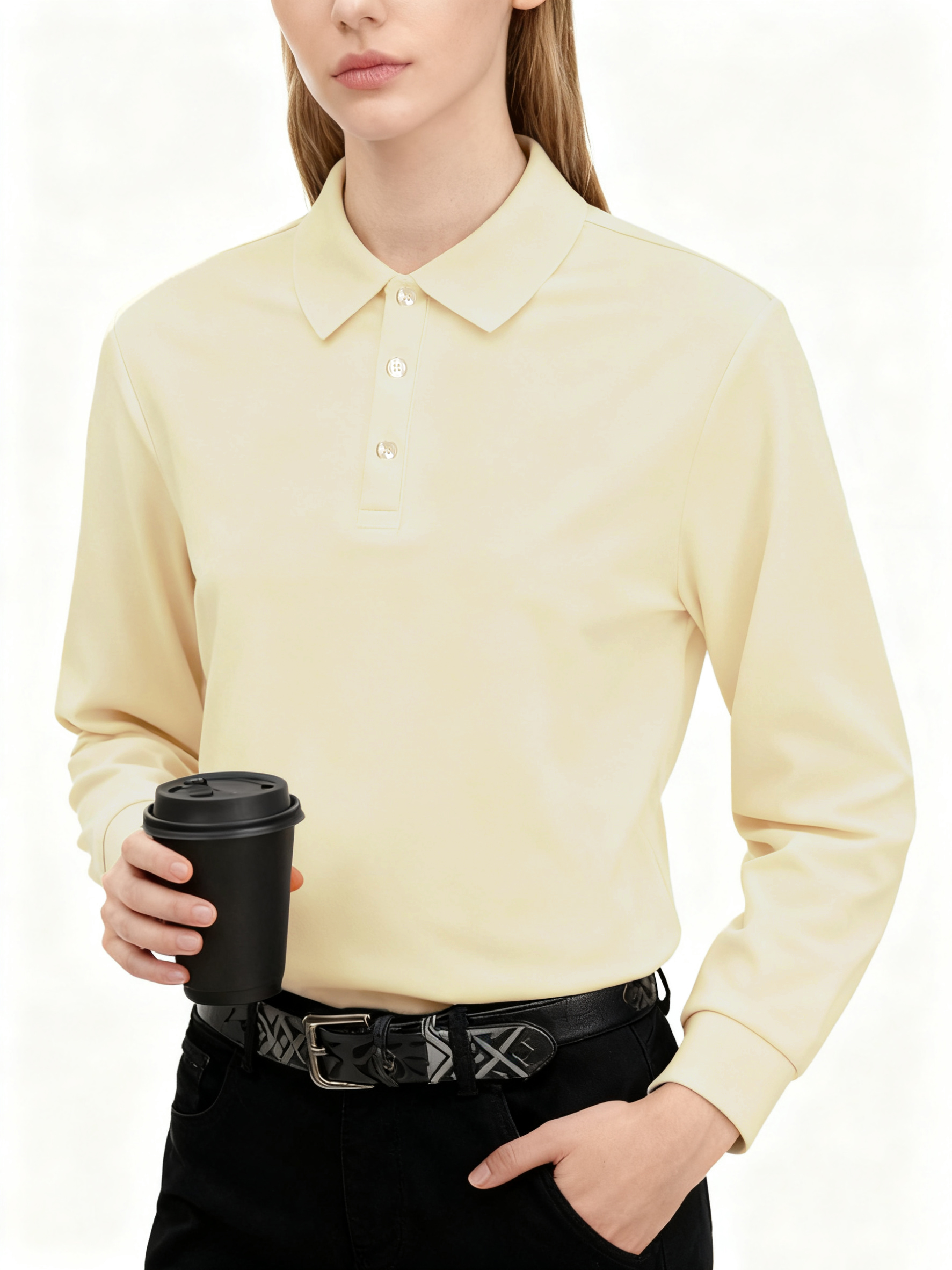 Solid Polo Shirts Womens Long  - Golf Equipment Women 评论和价格