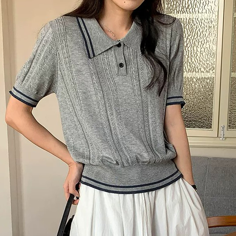 Short Sleeve Polo Neck Knit To - Golf Equipment Women 评论和价格