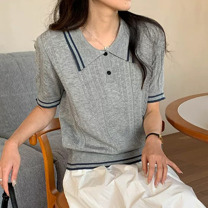 Short Sleeve Polo Neck Knit To - Golf Equipment Women 评论和价格